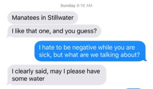 Funny autocorrect in text message stream